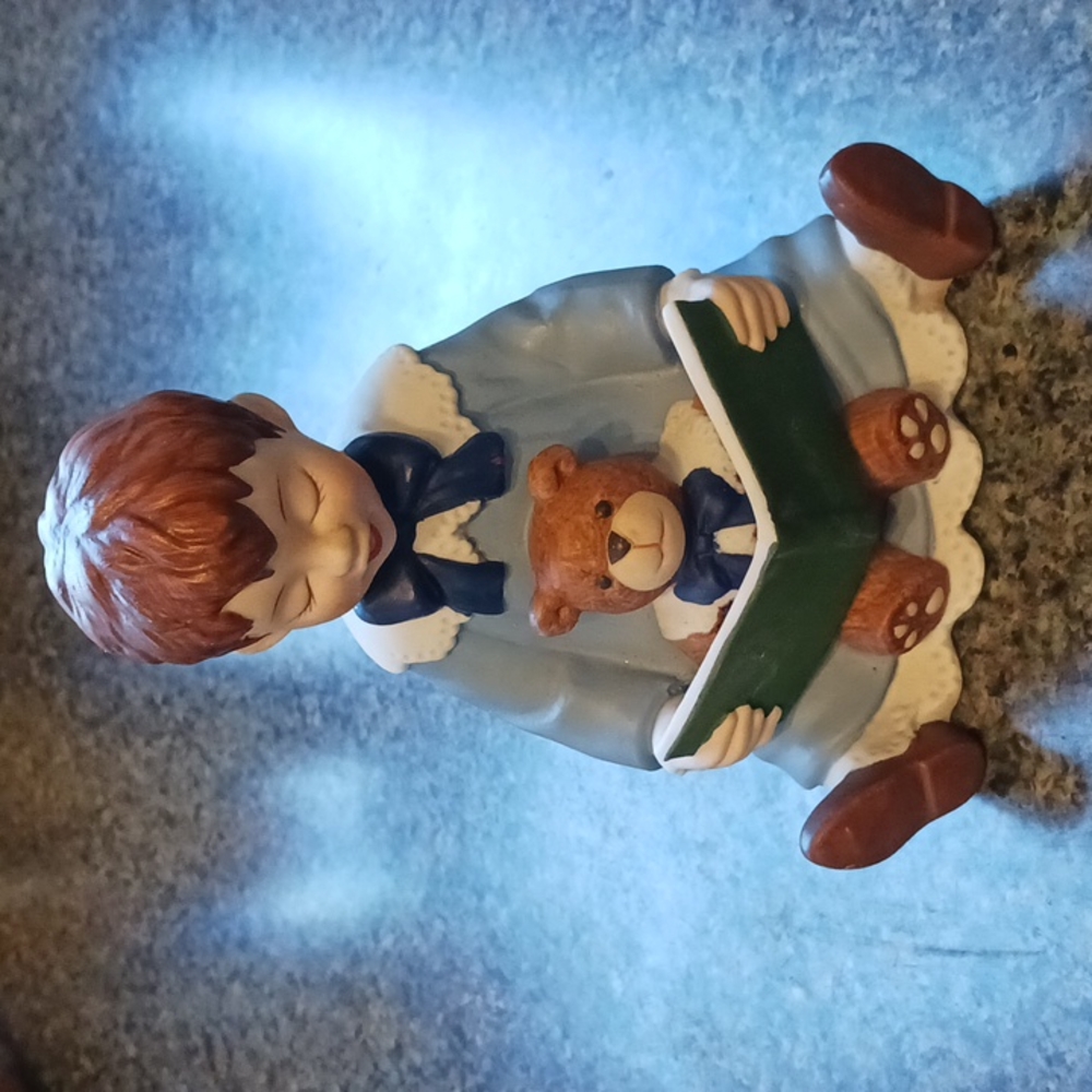 Home Boy and Teddy Figurine  Gobel
